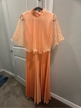 Miss Rubette vintage 1970"s gown peach